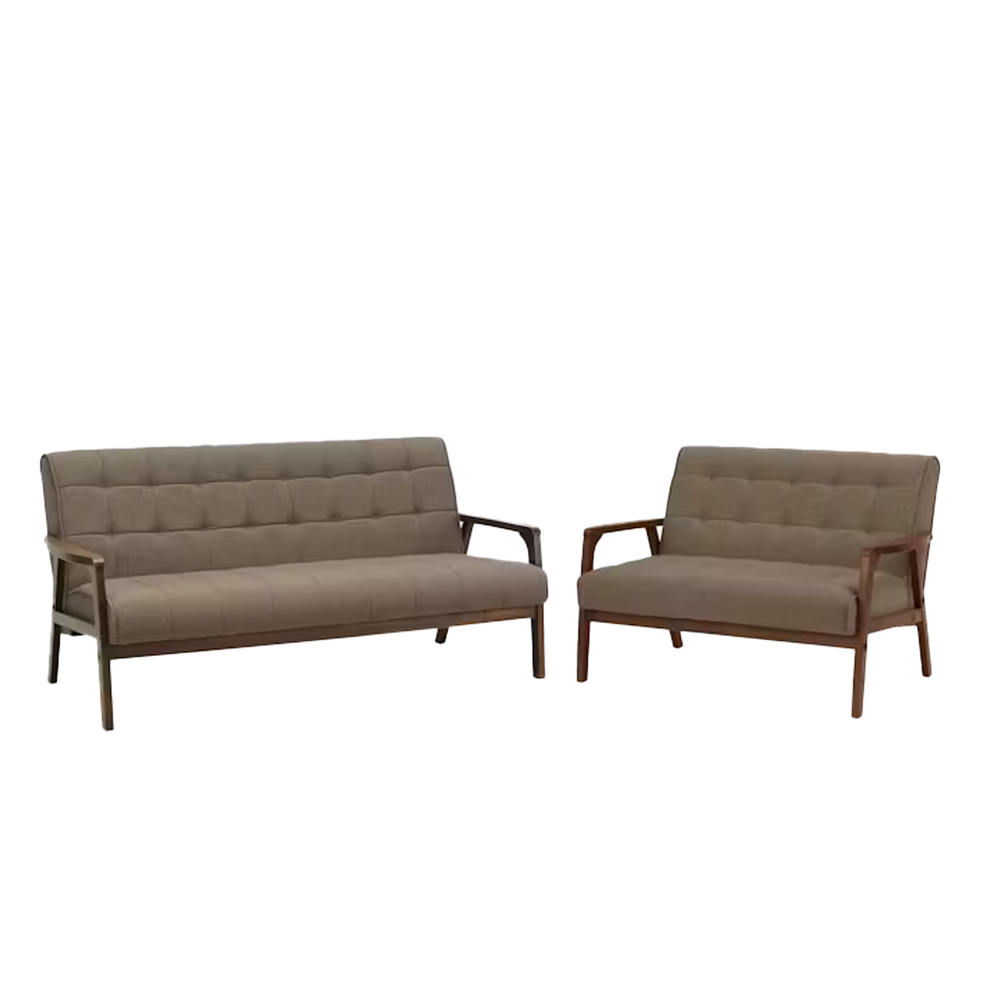 Tucson 3 Seater Sofa with Tucson 2 Seater Sofa - Cocoa, Chestnut (Fabric) - Image 1