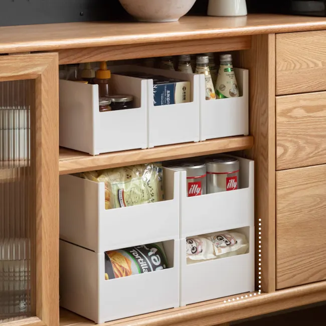 Ruth Storage Box 21cm - 5 - Organized pantry drawer, white storage bins, neatly organized shelves, multiple compartments