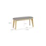 Harold Dining Table 1.5m in Natural, White with Harold Bench 1m and 2 Harold Dining Chairs in Natural, White - 14