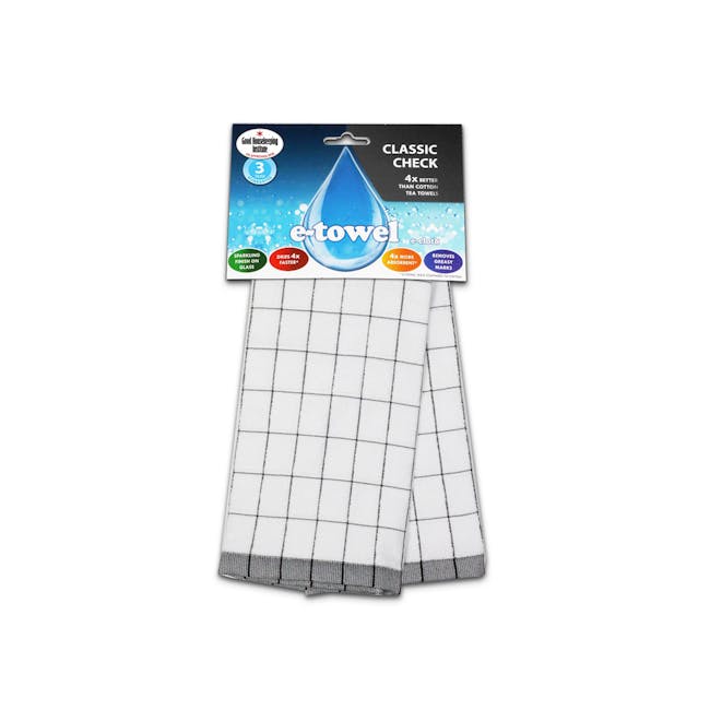 e-cloth Eco Tea Towel / Dish Cleaning Cloth - Black - 0