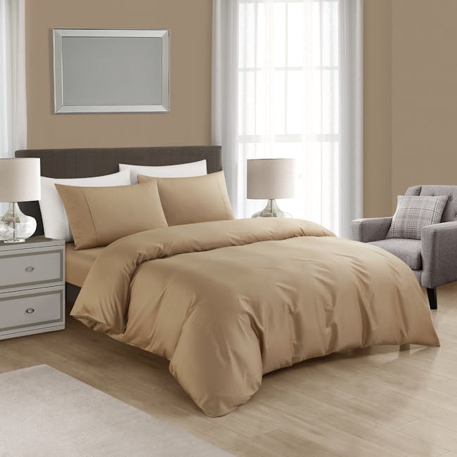 Pima Cotton Full Bedding Set - Linen - 5