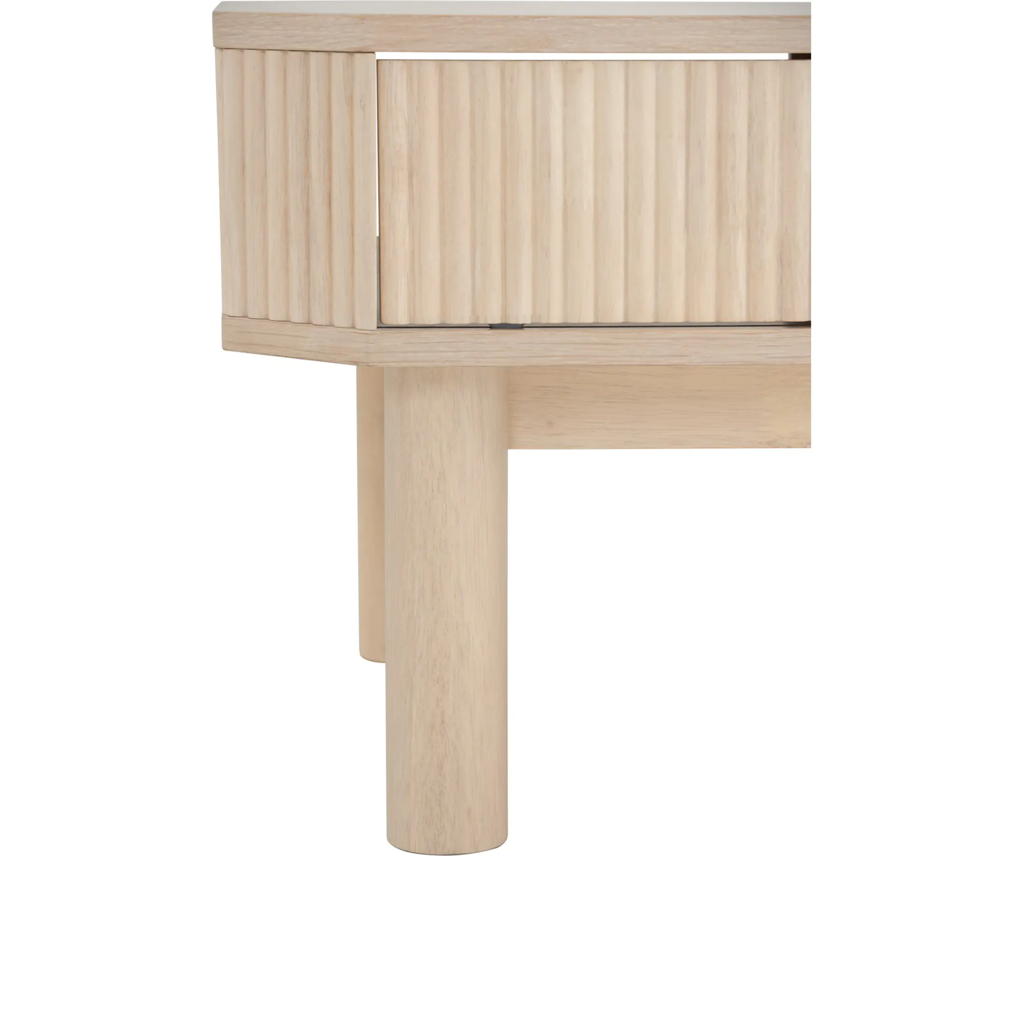 Claire Single Drawer Coffee Table 1.2m - 15 - Light wood, natural finish, vertical slats, minimalist design, rectangular