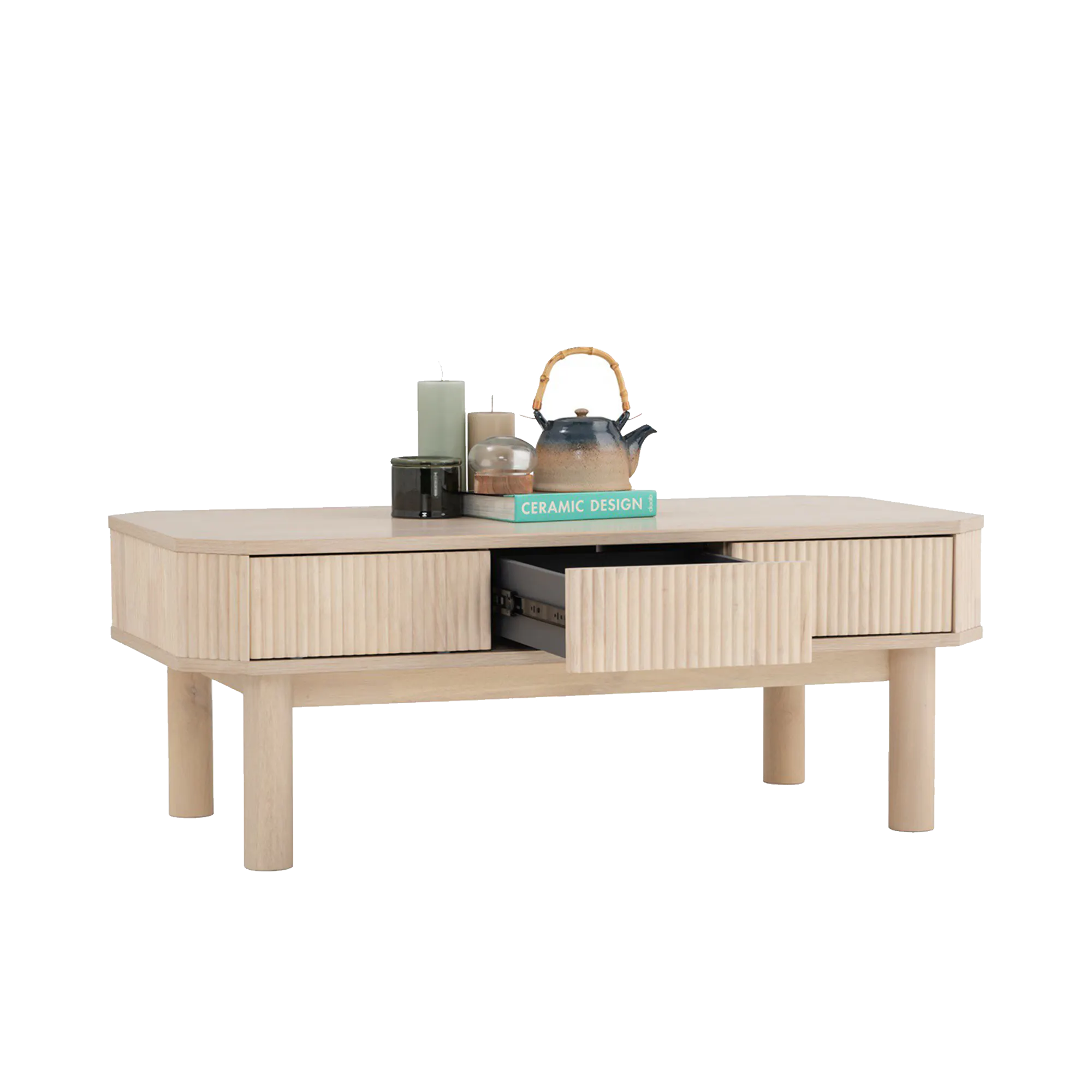 Claire Single Drawer Coffee Table 1.2m - 7