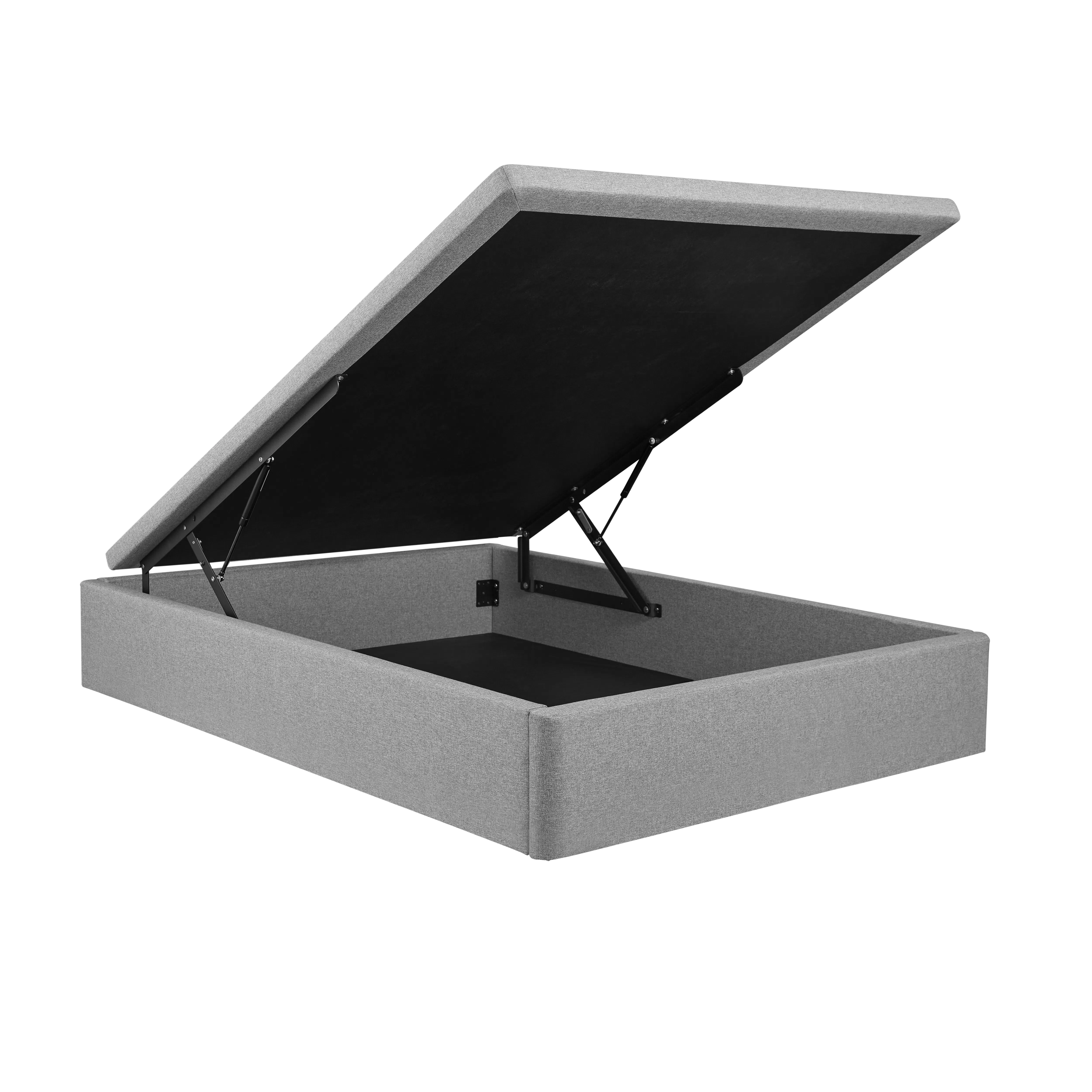 Vera King Storage Bed - Pebble (Eco Clean Fabric) - 10 - Sleek, modern storage solution with adjustable legs, Ergonomic
