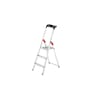 Hailo Aluminium 3 Step Ladder (2 Step Sizes) - 8cm Wide Step Ladder - 0