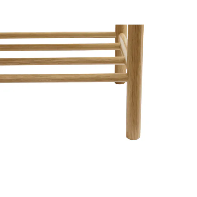 Anakie Bench 0.7m - Oak - 5 - Light wooden slats, natural wood grain, smooth finish, rustic charm, minimalist design