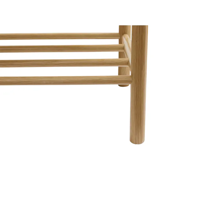Anakie Bench 0.7m - Oak - 5 - Light wooden slats, natural wood grain, smooth finish, rustic charm, minimalist design