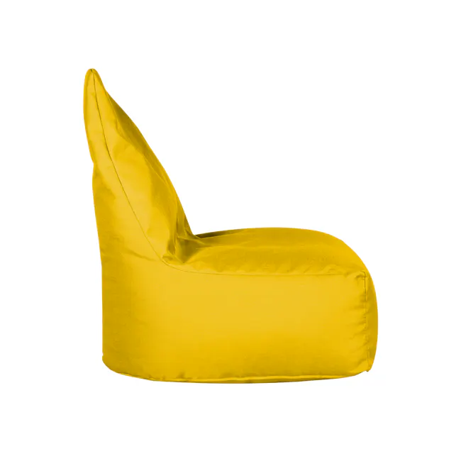 Milly Bean Bag - Yellow - 4 - Yellow cushion, modern design, comfortable seating, plush fabric, ergonomic shape, soft