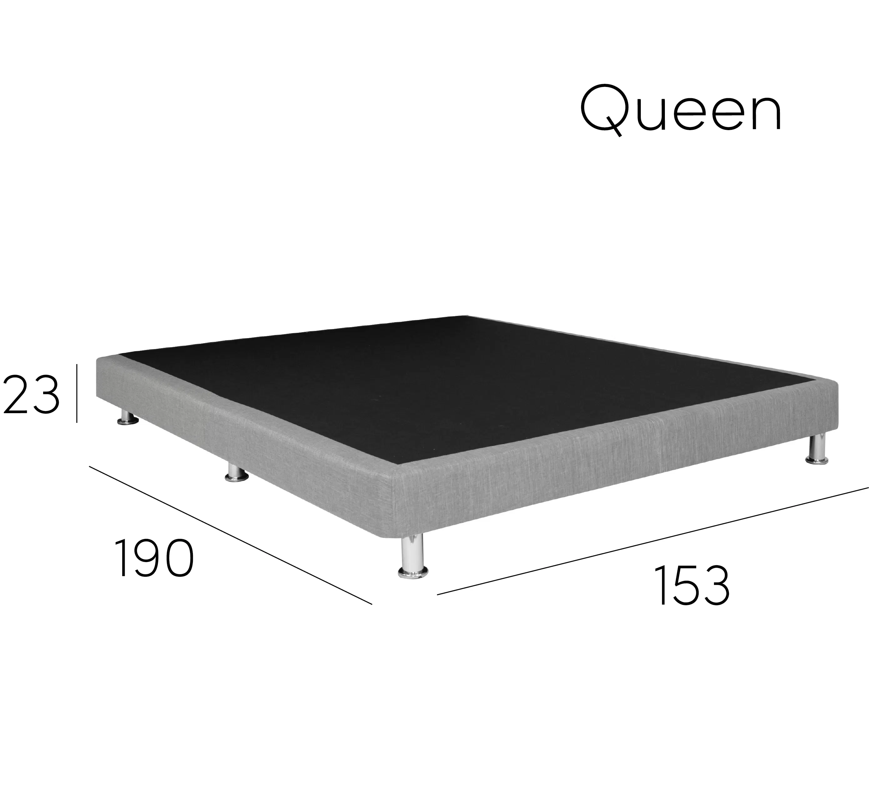 ESSENTIALS King Divan Bed - Black (Faux Leather) - 9 - Queen-sized, modern, upholstered, rectangular, black, padded