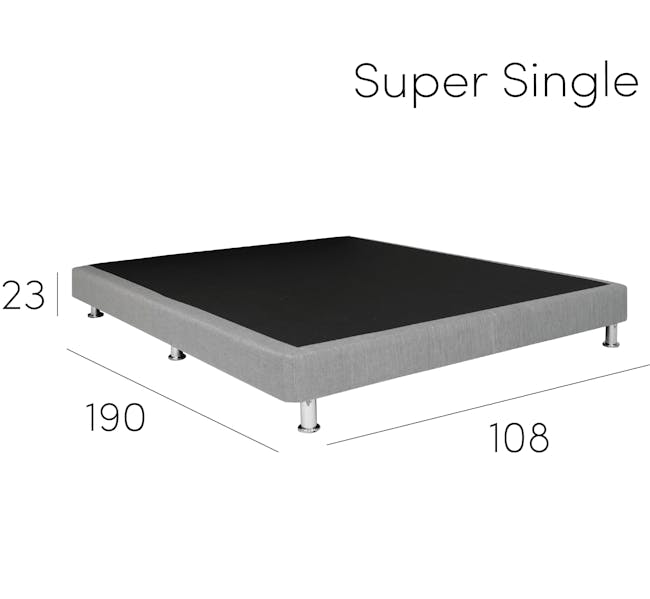 ESSENTIALS Super Single Divan Bed - Black (Faux Leather) - 11