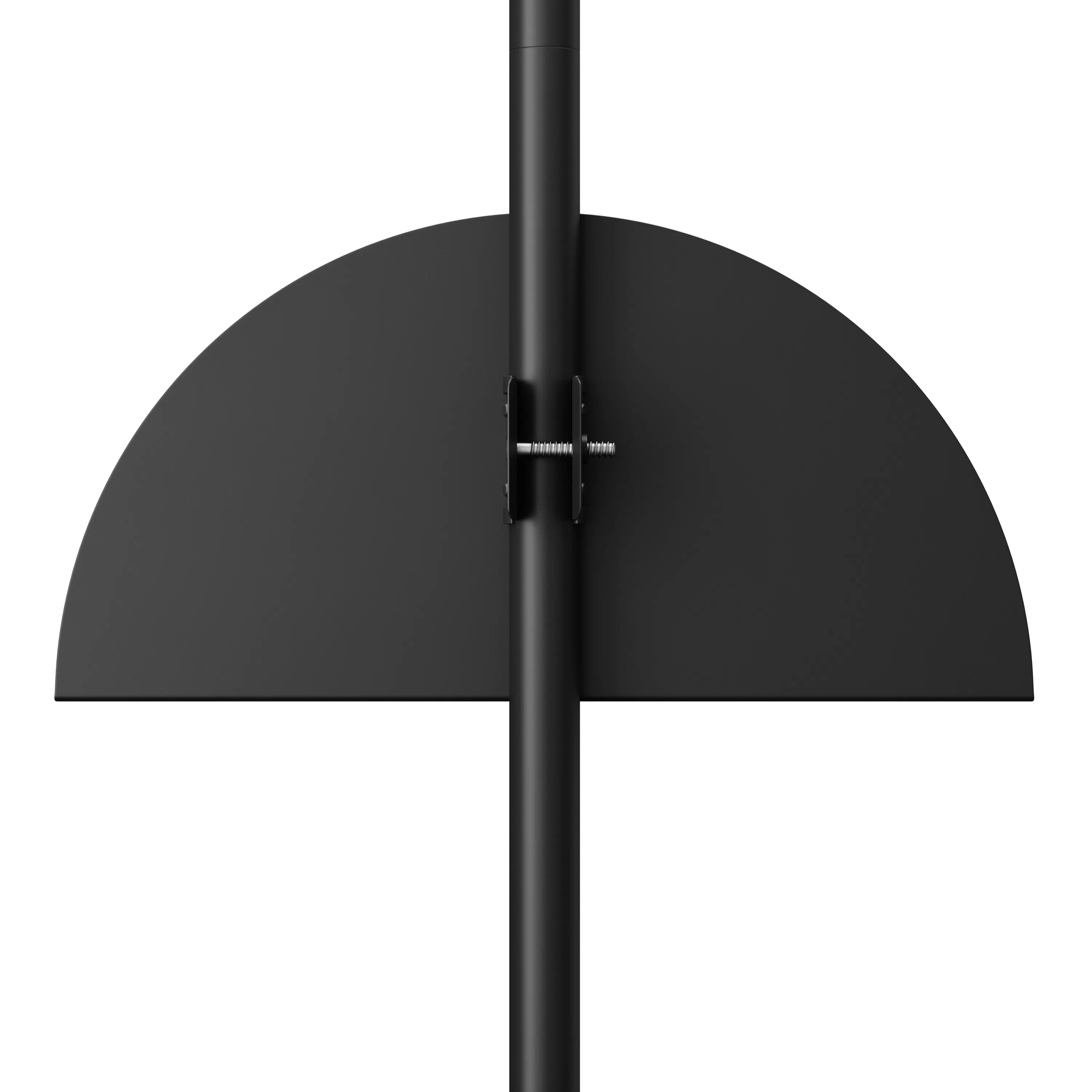 Solis Adjustable Shelves (4 Shelf) - Black - 13 - Sleek black pole with integrated mechanical component, Precision