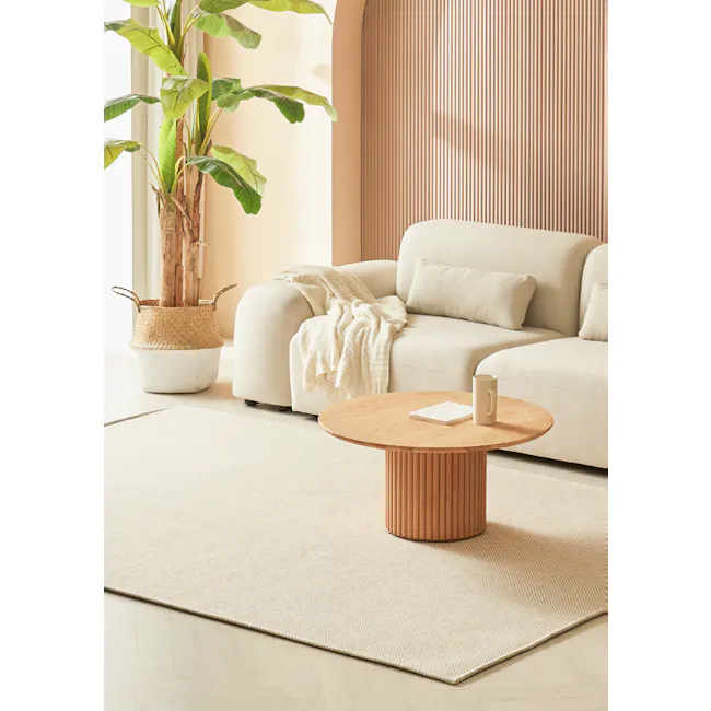 Lonzo Woven Rug (2 Sizes) - Cream Beige - 10