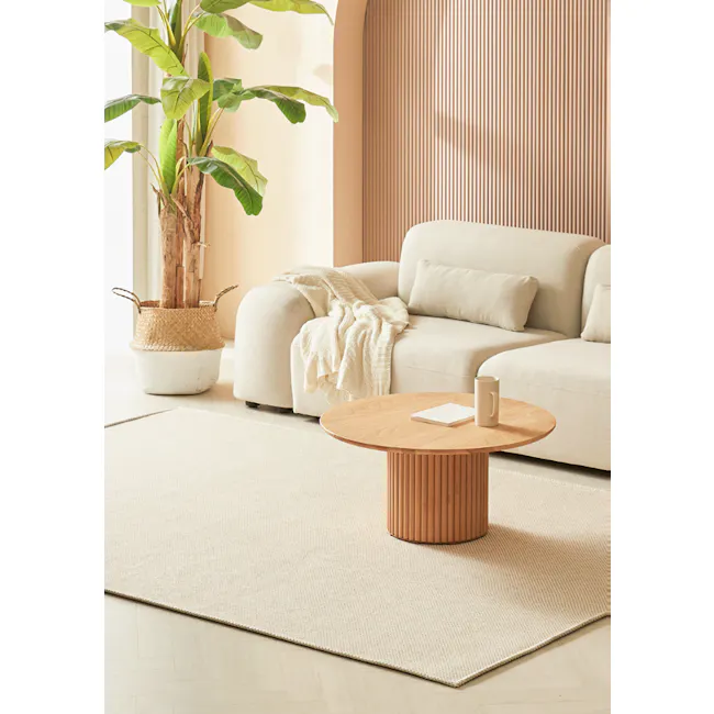 Lonzo Woven Rug (2 Sizes) - Cream Beige - 10