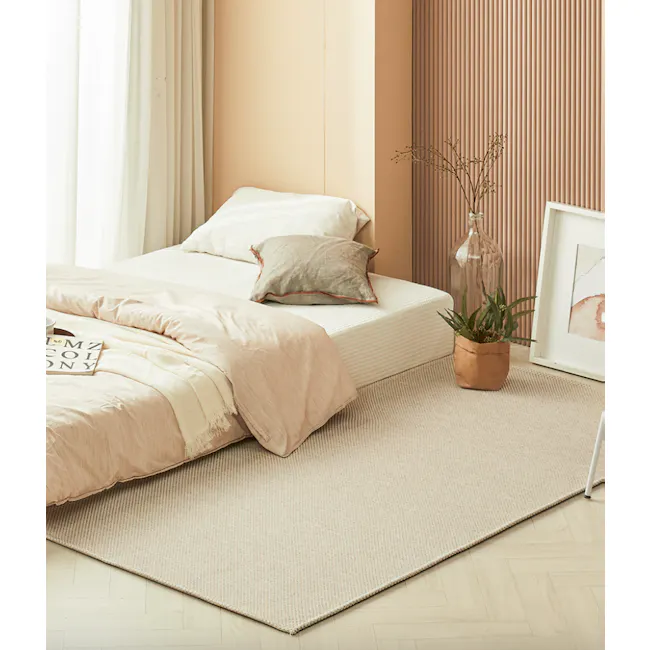 Lonzo Woven Rug (2 Sizes) - Cream Beige - 11
