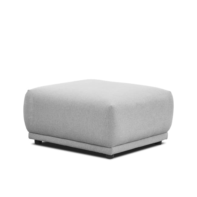 Milan 3 Seater Sofa with Ottoman - Slate (Fabric) - 10