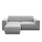 Milan 3 Seater Sofa with Ottoman - Slate (Fabric)