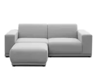 Milan 3 Seater Sofa with Ottoman - Slate (Fabric)