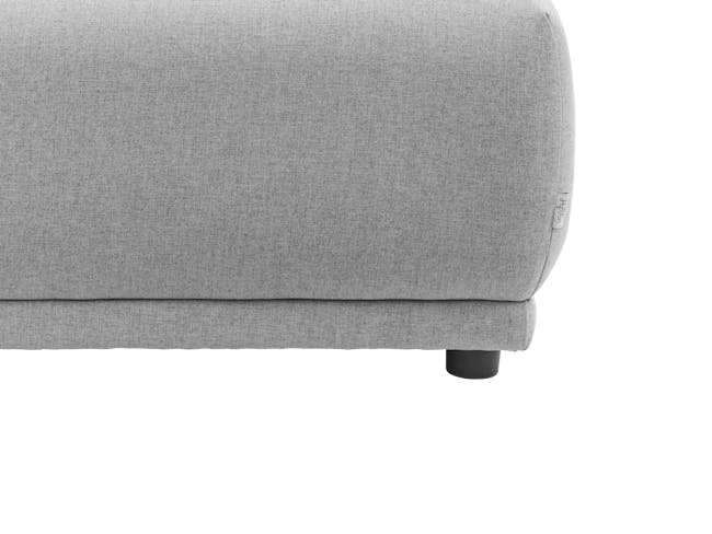 Milan 3 Seater Sofa with Ottoman - Slate (Fabric) - 11