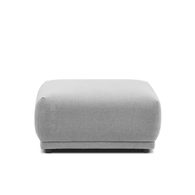 Milan 4 Seater Sofa with Ottoman - Slate (Fabric) - 9 - Modern minimalist sofa, sleek fabric upholstery, neutral gray tones