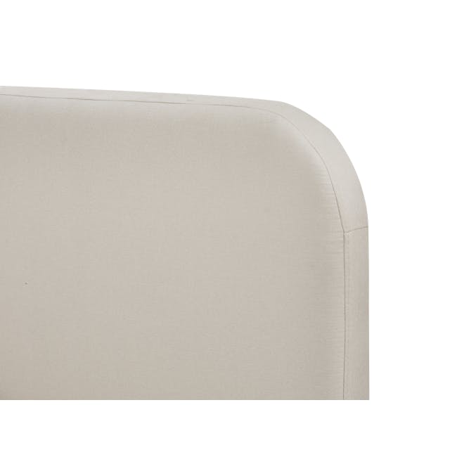 Nolan Super Single Storage Bed - Oatmeal - 10 - Cream fabric upholstery, beige upholstery, beige fabric texture, beige