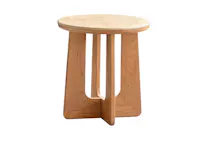 Marisa Round Side Table 0.45m - Travertine (Sintered Stone)