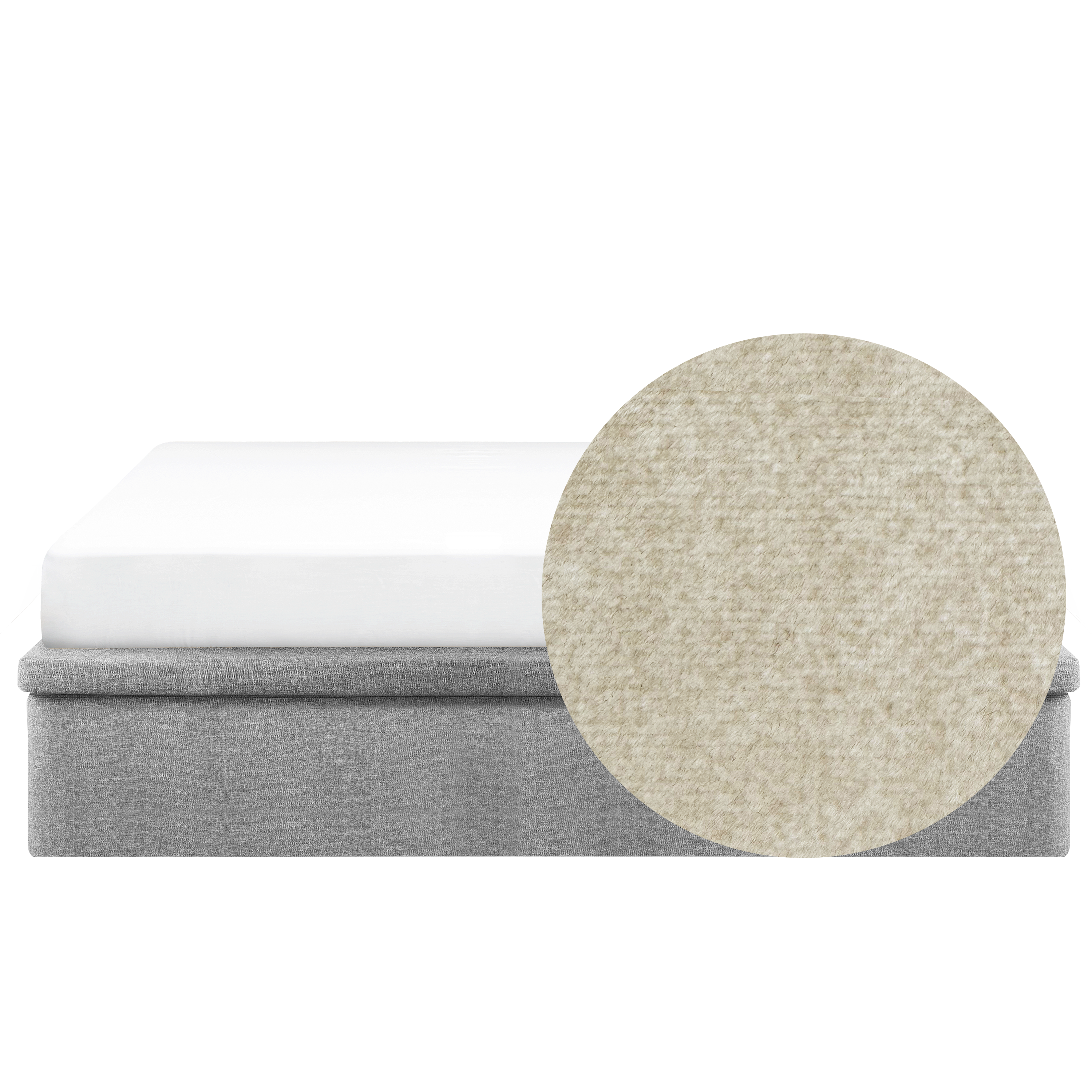 ESSENTIALS King Storage Bed - Latte (Pet Friendly)