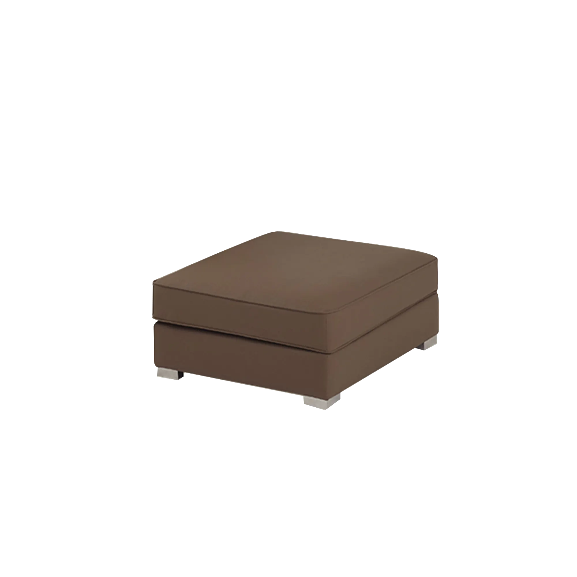 Paris 3 Seater Sofa with Ottoman - Brown (Faux Leather) - 36