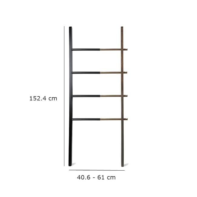 Hub Ladder - Black, Walnut (Extendable Width) - 6
