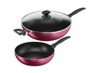 Tefal Light & Clean 3 Pcs Set - Frypan 26cm + Wok Pan 32cm + Lid (B224S3)