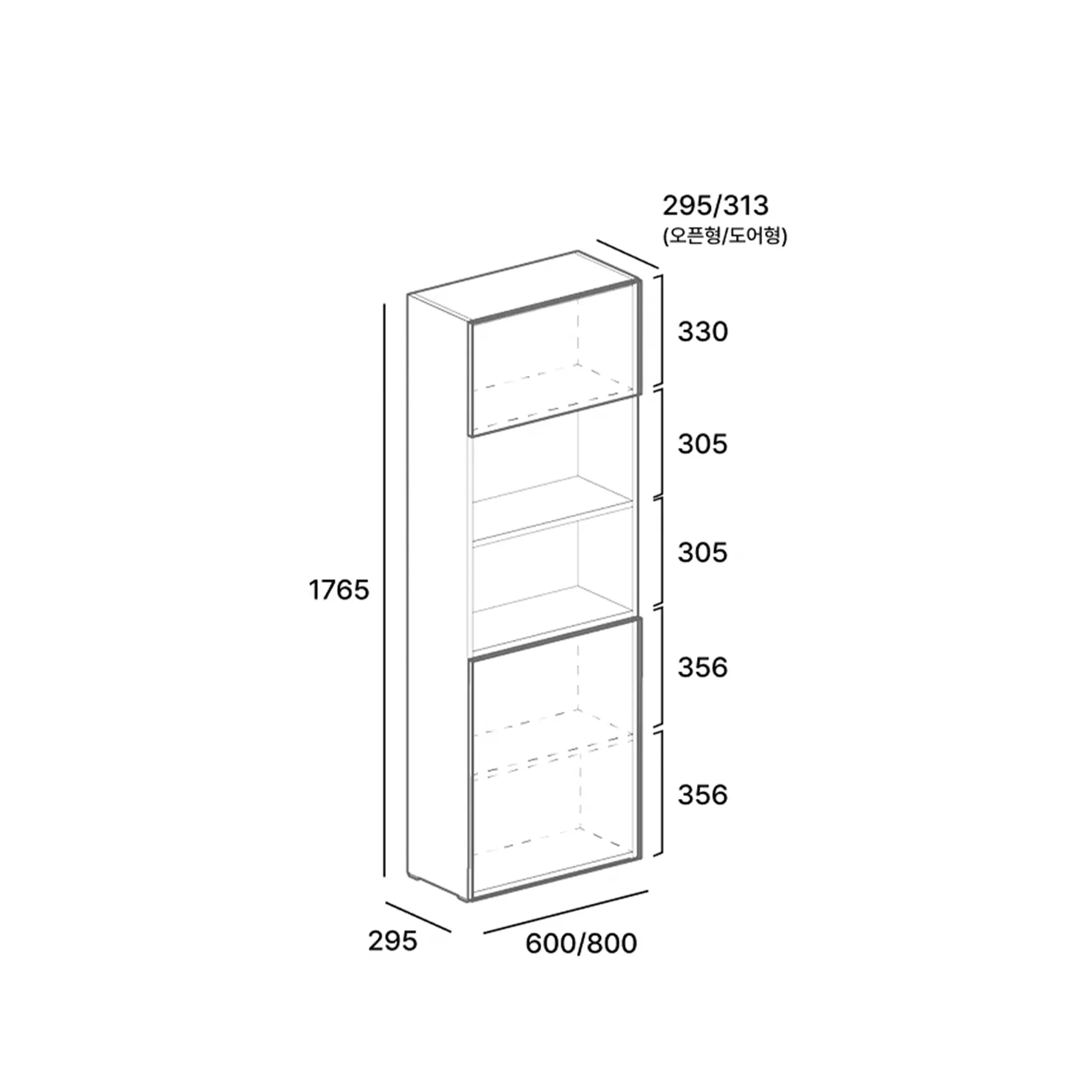 Kira Modular 5-Tier Cabinet Bookshelf 0.6m - 13