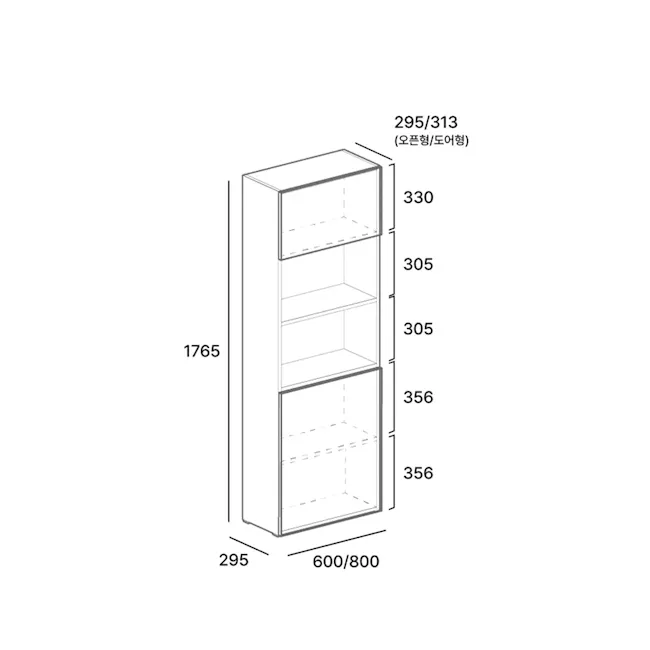 Kira Modular 5-Tier Cabinet Bookshelf 0.6m - 13