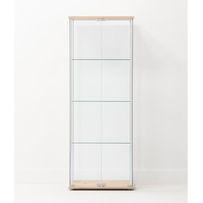 Haider Glass Cabinet 0.6m - Oak - 3