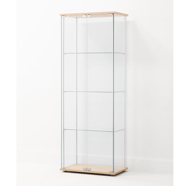 Haider Glass Cabinet 0.6m - Oak - 2