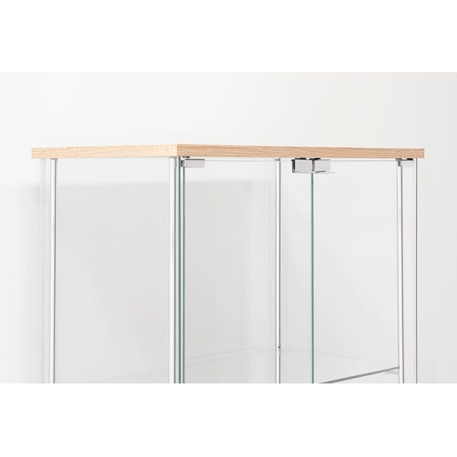 Haider Glass Cabinet 0.6m - Oak - 4