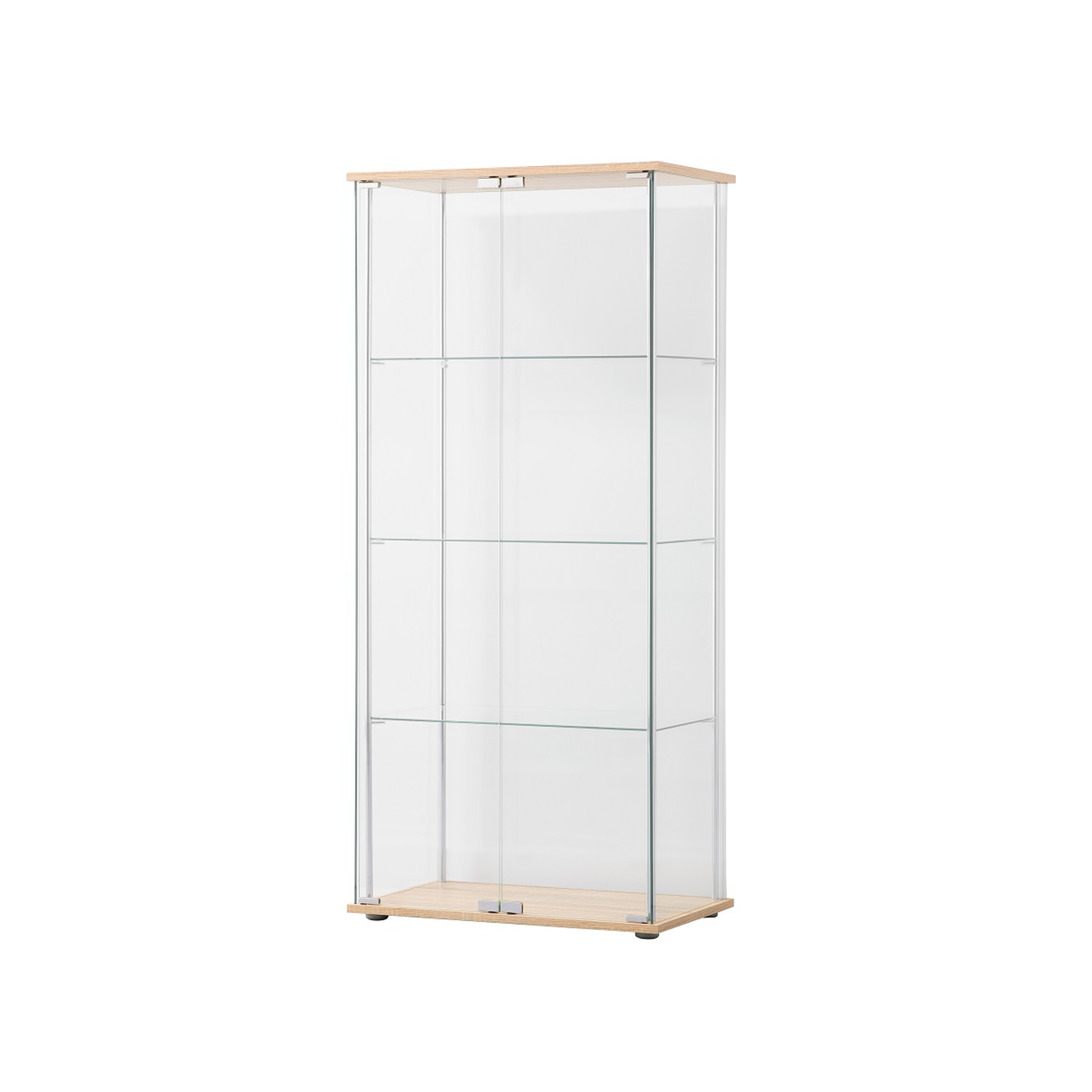Haider 2 Door Glass Cabinet 0.6m - Oak