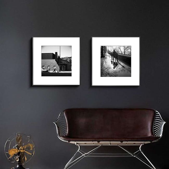 Vivian Maier Canvas Print with Black Frame 40cm x 40cm - Wandering Backview - 3