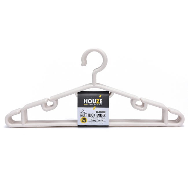 HOUZE Multi Hook Hangers (Set of 5) - Bottega White - 0
