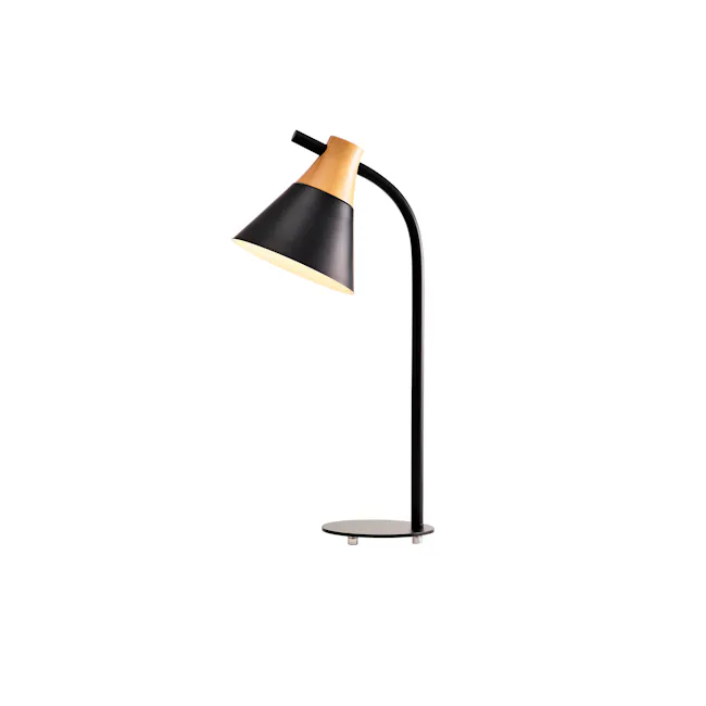 Thora Table Lamp - Black - 1 - modern desk lamp, stylish floor lamp, contemporary lighting, black and gold lampshade