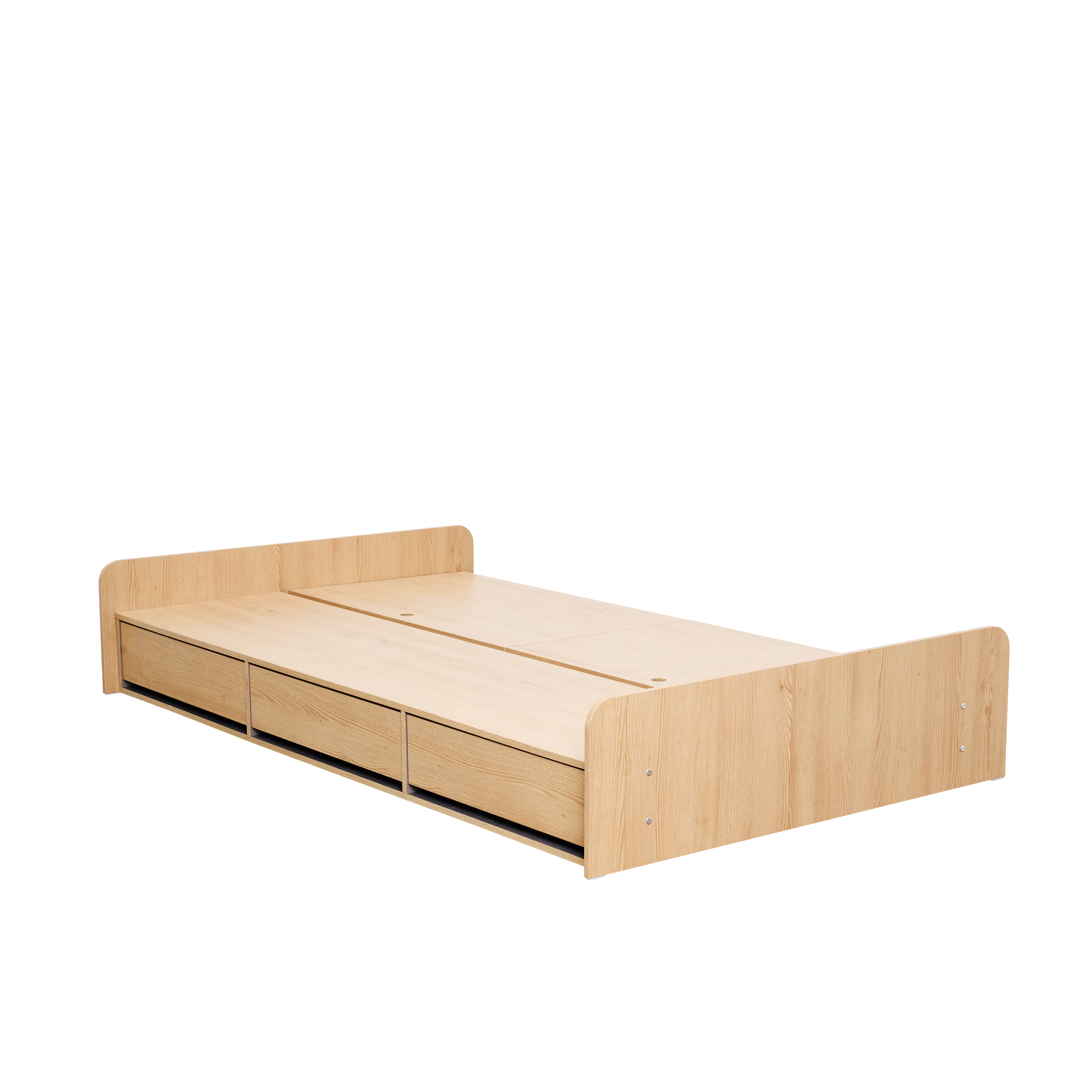 Freya Super Single Storage Platform Bed - Oak - 9