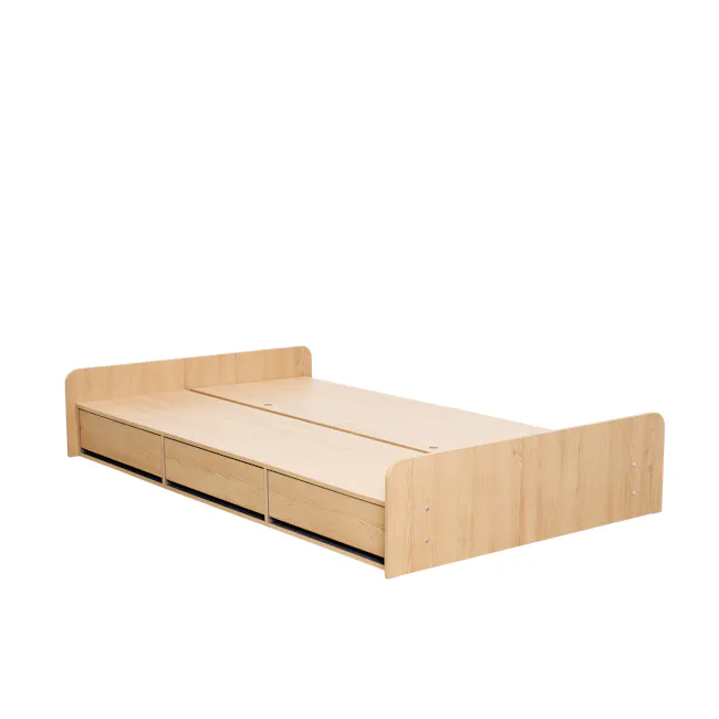 Freya Super Single Storage Platform Bed - Oak - 9