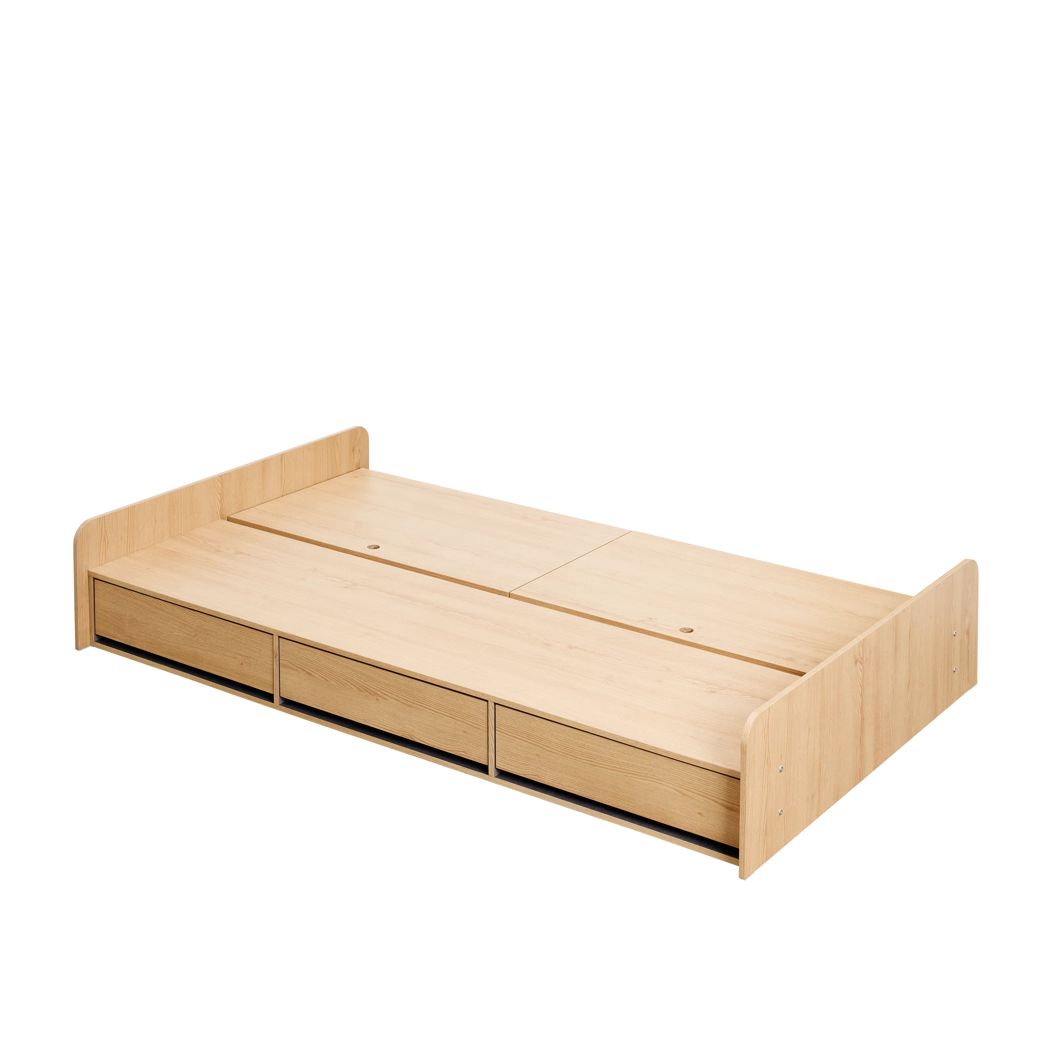Freya Super Single Storage Platform Bed - Oak - 14