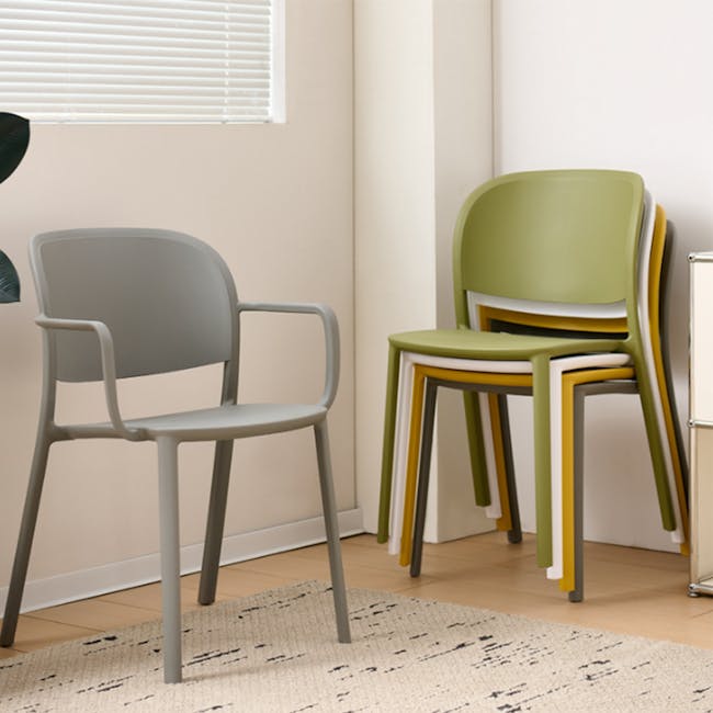 Waylem Stackable Armchair - Black - 4