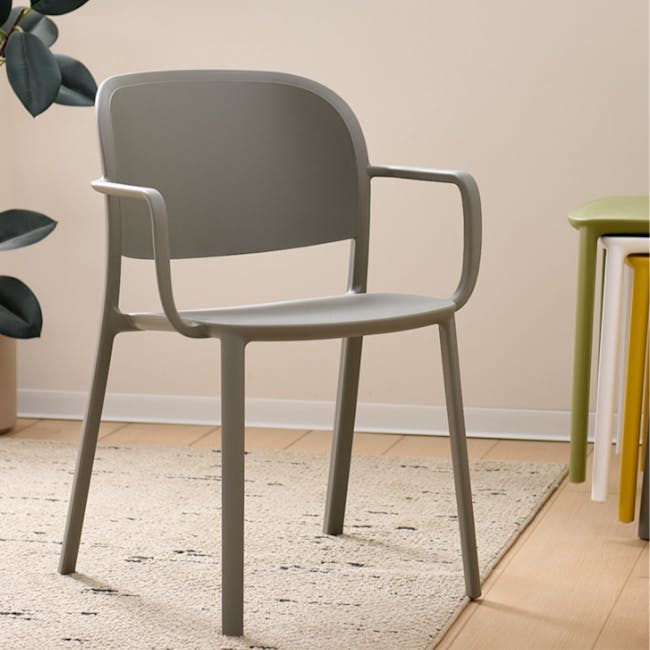 Waylem Stackable Armchair - Black - 5