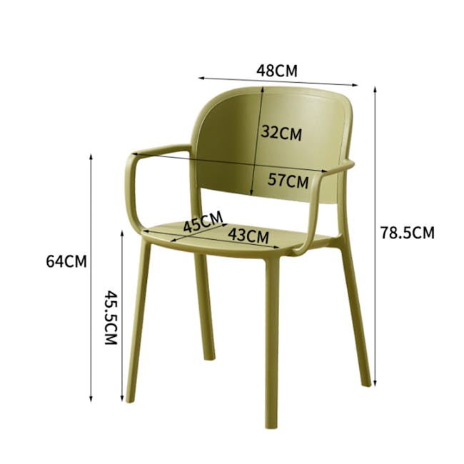 Waylem Stackable Armchair - Black - 14