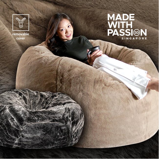 SoftRock Arcadian Bean Bag - Cinnamon Brown (3 Sizes) - 11