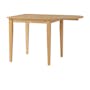 Taurine Extendable Dining Table 0.75m-1.15m in Natural with 2 Harold Dining Chairs in White - 9