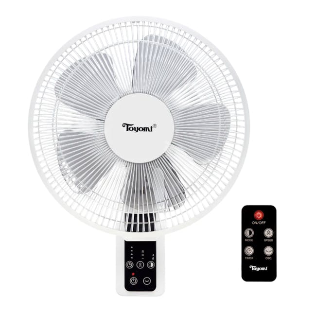 Toyomi Wall Fan with Remote (2 Sizes) - 1