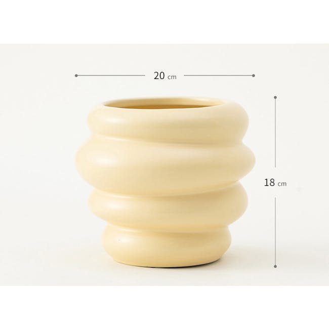 Cronut Ceramic Pot - Matte Butter - 4