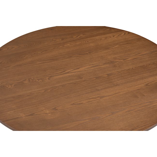 Felicity Round Coffee Table - Walnut, Matt Black - 14