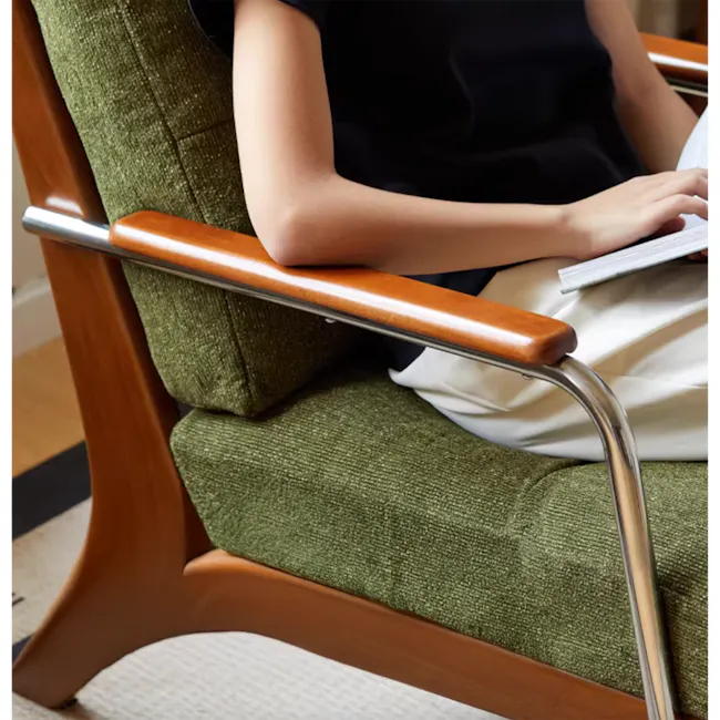 Maico Lounge Chair - Forest Green (Fabric) - 7